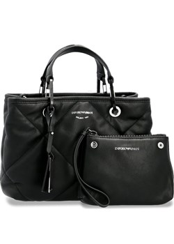 Shopper bag Emporio Armani elegancka do ręki lakierowana duża 