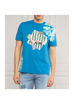 T-shirt męski Guess z krótkim rękawem niebieski młodzieżowy 