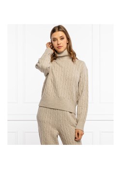 Sweter damski Polo Ralph Lauren beżowy wełniany 
