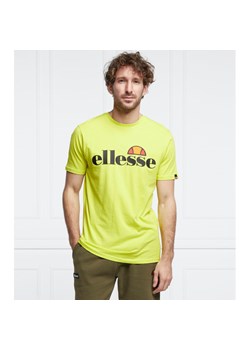 T-shirt męski Ellesse z krótkim rękawem żółty na wiosnę 