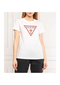 GUESS JEANS T-shirt triangle | Regular Fit ze sklepu Gomez Fashion Store w kategorii Bluzki damskie - zdjęcie 128020897