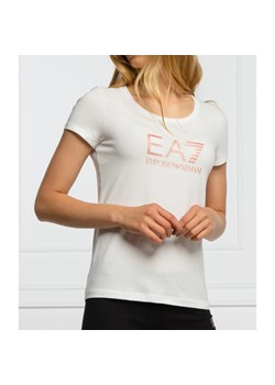 EA7 T-shirt | Slim Fit ze sklepu Gomez Fashion Store w kategorii Bluzki damskie - zdjęcie 128021796