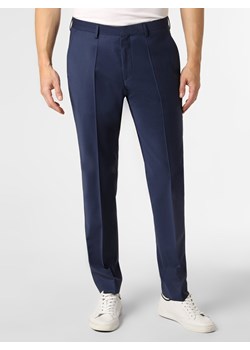Roy Robson Męskie spodnie od garnituru modułowego Mężczyźni Slim Fit wełna ze strzyży niebieski jednolity ze sklepu vangraaf w kategorii Spodnie męskie - zdjęcie 128102946