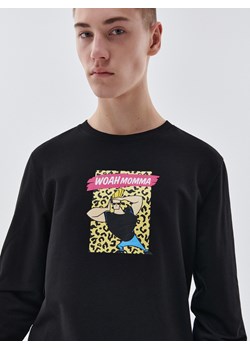 Cropp - Koszulka longsleeve Johnny Bravo - czarny ze sklepu Cropp w kategorii T-shirty męskie - zdjęcie 128166985