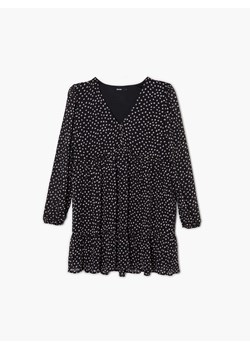 Cropp - Wzorzysta sukienka - Czarny ze sklepu Cropp w kategorii Sukienki - zdjęcie 128224266