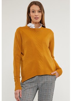 Sweter damski z delikatnym wzorem ze sklepu MONNARI w kategorii Swetry damskie - zdjęcie 128301115