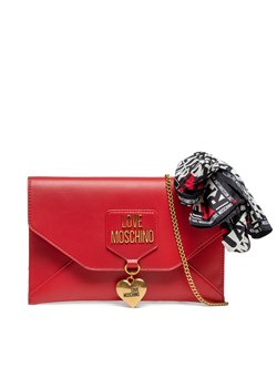 Czerwona kopertówka Love Moschino mała matowa elegancka na ramię 