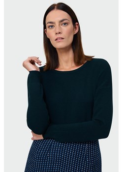 Granatowy sweter damski Greenpoint casual z okrągłym dekoltem 