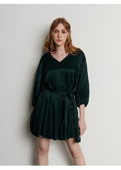 Reserved - Sukienka z wiskozą - Turkusowy ze sklepu Reserved w kategorii Sukienki - zdjęcie 128361159