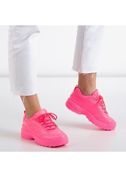 Neonowe różowe sneakersy damskie That's It - Obuwie