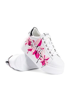 Buty sportowe damskie Karl Lagerfeld sneakersy białe sznurowane płaskie na wiosnę 