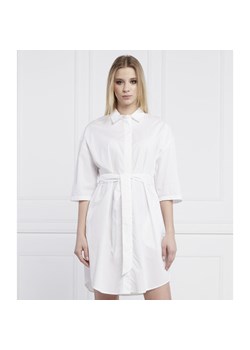 Sukienka Armani Exchange koszulowa biała casualowa z długimi rękawami 