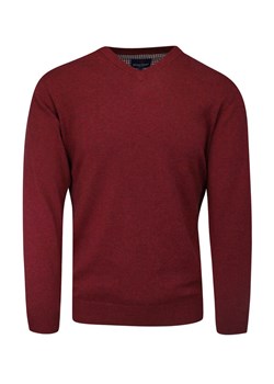 Sweter męski Adriano Guinari czerwony bawełniany 