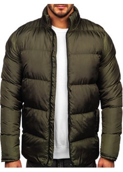 Khaki pikowana kurtka męska zimowa Denley 0025 ze sklepu Denley w kategorii Kurtki męskie - zdjęcie 129237556