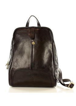Skórzany plecak MAZZINI - Capri  czarny ze sklepu Verostilo w kategorii Plecaki - zdjęcie 129533247