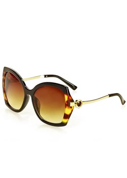 Eleganckie okulary przeciwsłoneczne MAZZINI BUTTERFLY  brąz ze sklepu Verostilo w kategorii Okulary przeciwsłoneczne damskie - zdjęcie 129533575