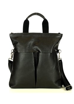 Nowoczesna torebka skórzana MAZZINI - Gala New czarna ze sklepu Verostilo w kategorii Torby Shopper bag - zdjęcie 129533599