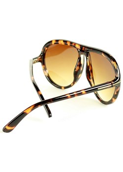 Luksusowe okulary przeciwsłoneczne MAZZINI ROUND FASHION brąz ze sklepu Verostilo w kategorii Okulary przeciwsłoneczne damskie - zdjęcie 129533917