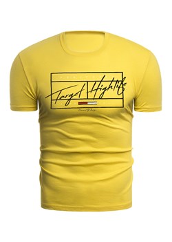 koszulka t-shirt 14-483 żółta ze sklepu Risardi w kategorii T-shirty męskie - zdjęcie 129613529