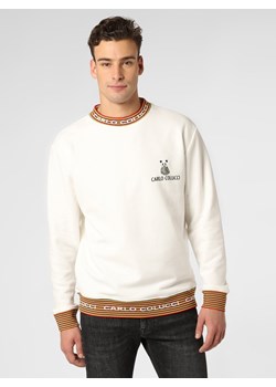 Carlo Colucci - Męska bluza nierozpinana, biały ze sklepu vangraaf w kategorii Bluzy męskie - zdjęcie 129636167