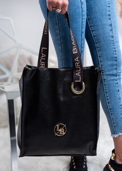 Torebka Laura Biaggi nr 2038 czarna ze sklepu Sklep Fason w kategorii Torby Shopper bag - zdjęcie 129638035