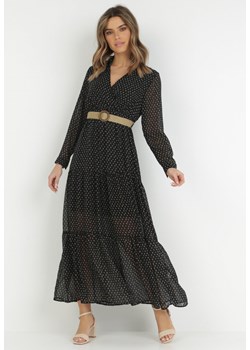 Czarna Sukienka Z Paskiem Deinene ze sklepu Born2be Odzież w kategorii Sukienki - zdjęcie 129669646