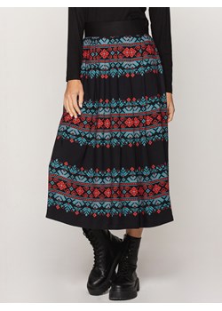 Folkowa spódnica z zakładkami Rabarbar ze sklepu Eye For Fashion w kategorii Spódnice - zdjęcie 129734266