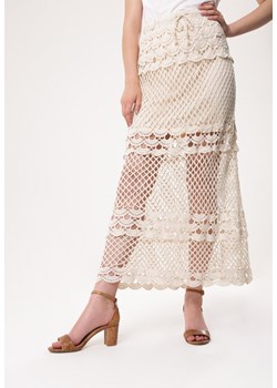 Beżowa Spódnica Castanet ze sklepu Born2be Odzież w kategorii Spódnice - zdjęcie 129846745