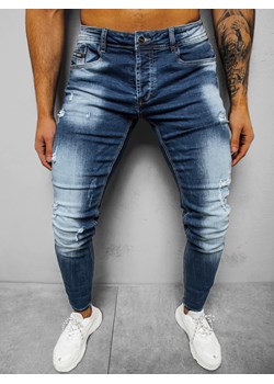 Spodnie jeansowe męskie niebieskie OZONEE NB/MP0010B ze sklepu ozonee.pl w kategorii Jeansy męskie - zdjęcie 129907739
