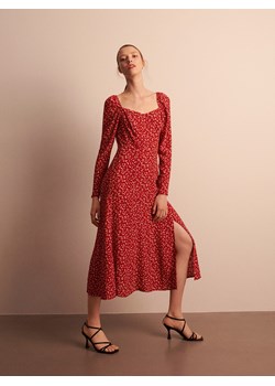 Reserved - Sukienka z wiskozy - Czerwony ze sklepu Reserved w kategorii Sukienki - zdjęcie 130013617