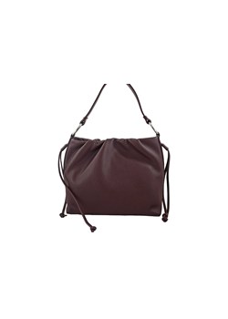 Modne torebki marszczone na ramię - Bordowa ze sklepu Barberinis w kategorii Torby Shopper bag - zdjęcie 130123187