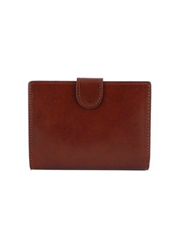 Skórzany portfel klasyczny - Barberini's - Brązowy ze sklepu Barberinis w kategorii Portfele damskie - zdjęcie 130127268