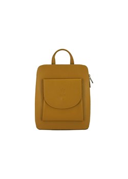 Plecak skórzany / listonoszka - Casual 2w1 - Żółty ciemny ze sklepu Barberinis w kategorii Plecaki - zdjęcie 130128118