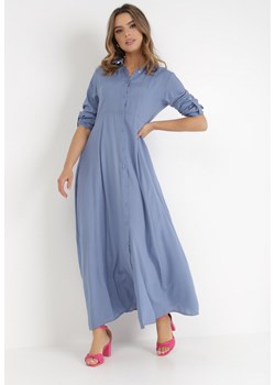 Niebieska Sukienka Controllable ze sklepu Born2be Odzież w kategorii Sukienki - zdjęcie 130164759
