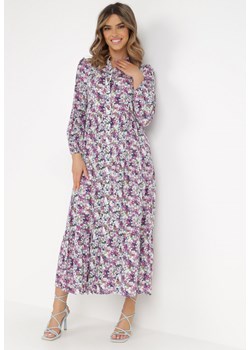 Fioletowa Sukienka Amathiolea ze sklepu Born2be Odzież w kategorii Sukienki - zdjęcie 130168528