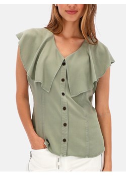 Zielona bluzka z falbanką Red Button 2845.MIRA.PISTACJA ze sklepu Eye For Fashion w kategorii Bluzki damskie - zdjęcie 130206037