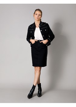 Jeansowa spódnica z bawełny z ćwiekami ze sklepu Molton w kategorii Spódnice - zdjęcie 130214777