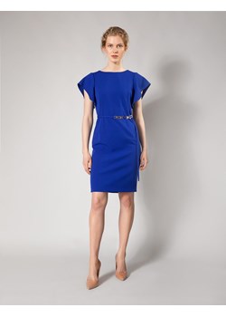 Niebieska sukienka z ozdobnym paskiem ze sklepu Molton w kategorii Sukienki - zdjęcie 130215608