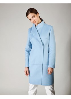 Błękitny płaszcz z wełny ze sklepu Molton w kategorii Płaszcze damskie - zdjęcie 130215906