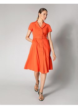 Pomarańczowa sukienka z paskiem i z maseczką ze sklepu Molton w kategorii Sukienki - zdjęcie 130216988