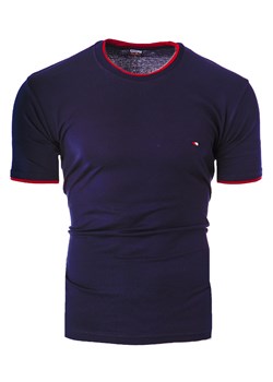 koszulka t-shirt 14-316 granat ze sklepu Risardi w kategorii T-shirty męskie - zdjęcie 130485279