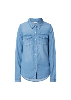 Bluzka z tkaniny stylizowanej na denim model ‘Bista’ ze sklepu Peek&Cloppenburg  w kategorii Koszule damskie - zdjęcie 130526548