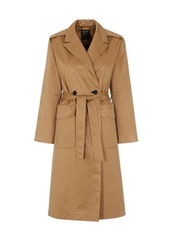 Miodowy płaszcz damski z paskiem ze sklepu OCHNIK w kategorii Płaszcze damskie - zdjęcie 130646886