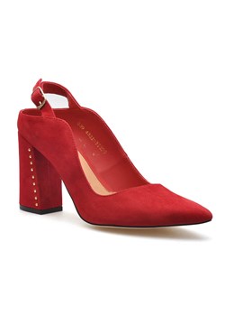 Czółenka Visconi 4321302/200 Czerwony zamsz ze sklepu Arturo-obuwie w kategorii Czółenka - zdjęcie 130739365