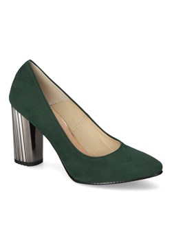Czółenka For-But 2906/500 Zielone zamsz ze sklepu Arturo-obuwie w kategorii Czółenka - zdjęcie 130744059