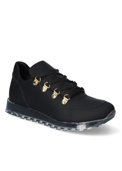 Czarne Sneakersy Kampa Damskie nubuk KAMPA N496 525 ze sklepu Arturo-obuwie w kategorii Buty sportowe damskie - zdjęcie 130751868