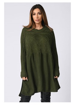 Sweter "Bella" w kolorze khaki ze sklepu Limango Polska w kategorii Swetry damskie - zdjęcie 131093027