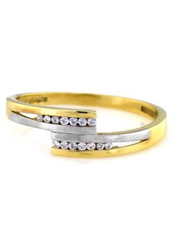 Złoty pierścionek 333 obrączka z cyrkoniami 1,26 g ze sklepu LOVRIN w kategorii Pierścionki - zdjęcie 131101677