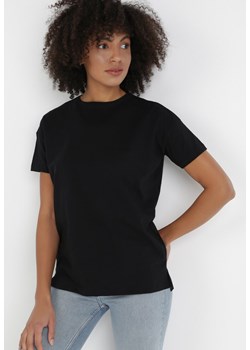 Czarny T-shirt Anteira ze sklepu Born2be Odzież w kategorii Bluzki damskie - zdjęcie 131143079