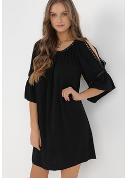 Czarna Sukienka Hippeia ze sklepu Born2be Odzież w kategorii Sukienki - zdjęcie 131342399